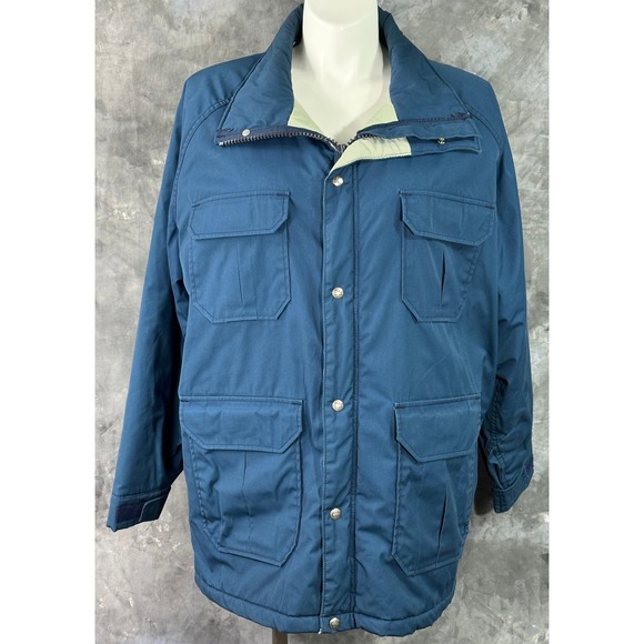 Woolrich Vintage Classic Blue Barn Chore Parka Coat Jacket Mens sz XL (15564) - Picture 1 of 10